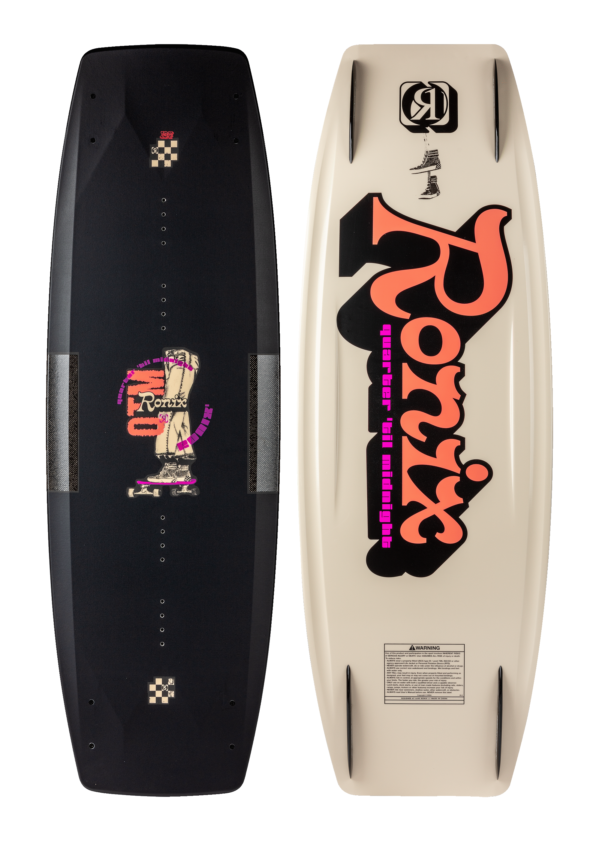 Quarter 'Til Midnight SF - Skate Black / Coral - 134
